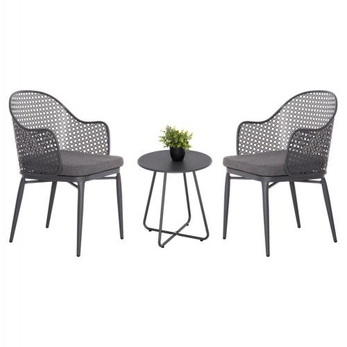 ΣΕΤ LOUNGE 3TMX ΕΞ.ΧΩΡΟΥ OREGO HM21107.01 ΑΛΟΥΜΙΝΙΟ & ΜΕΤΑΛΛΟ ΣΕ ΣΚΟΥΡΟ ΓΚΡΙ
