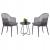ΣΕΤ LOUNGE 3TMX ΕΞ.ΧΩΡΟΥ OREGO HM21107.01 ΑΛΟΥΜΙΝΙΟ & ΜΕΤΑΛΛΟ ΣΕ ΣΚΟΥΡΟ ΓΚΡΙ