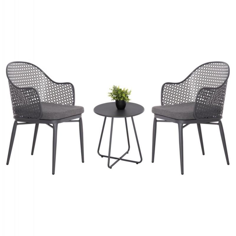 ΣΕΤ LOUNGE 3TMX ΕΞ.ΧΩΡΟΥ OREGO HM21107.01 ΑΛΟΥΜΙΝΙΟ & ΜΕΤΑΛΛΟ ΣΕ ΣΚΟΥΡΟ ΓΚΡΙ