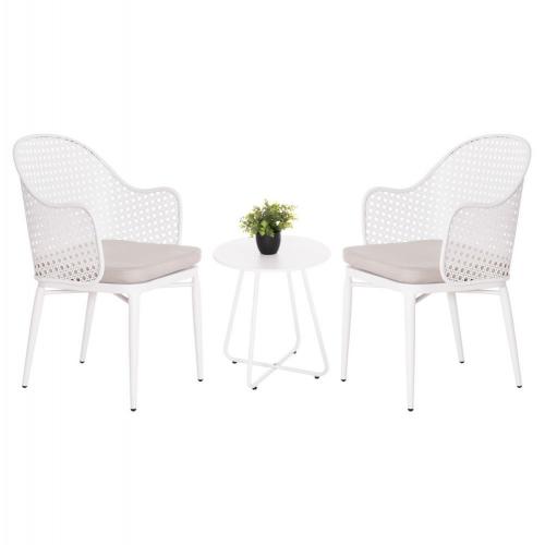 ΣΕΤ LOUNGE 3TMX ΕΞ.ΧΩΡΟΥ OREGO HM21107.02 ΑΛΟΥΜΙΝΙΟ & ΜΕΤΑΛΛΟ ΣΕ ΛΕΥΚΟ