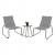 ΣΕΤ LOUNGE 3TMX ΕΞ.ΧΩΡΟΥ PONY HM21193 ΜΕΤΑΛΛΟ ΣΕ ΓΚΡΙ--ΣΥΝΘ.RATTAN ΣΕ ΛΕΥΚΟ-ΜΑΥΡΟ