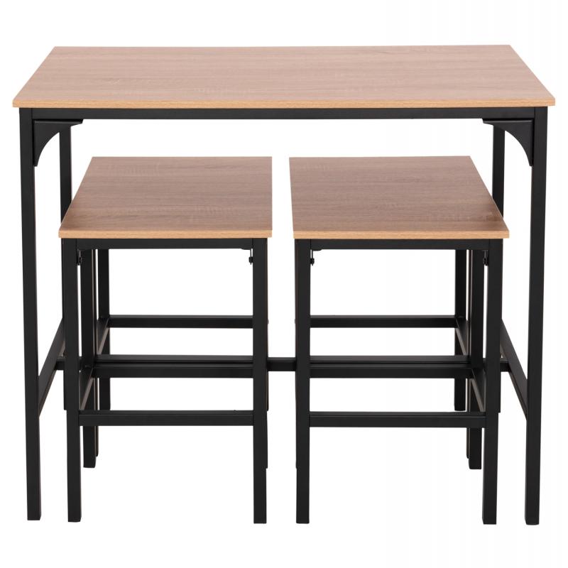 ΣΕΤ ΤΡΑΠΕΖΑΡΙΑ ΜΠΑΡ 5ΤΜΧ BOXY HM9882.01 ΜΑΥΡΟ ΜΕΤΑΛΛΟ-ΜΕΛΑΜΙΝΗ ΣΕ SONAMA