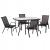 ΣΕΤ ΤΡΑΠΕΖΑΡΙΑΣ 5ΤΜΧ ADAM HM10896.03 ΤΡΑΠΕΖΙ 120x70εκ & 4 ΠΟΛΥΘΡΟΝΕΣ--ΜΑΥΡΟ