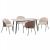 ΣΕΤ ΤΡΑΠΕΖΑΡΙΑΣ 5ΤΜΧ DETTON HM10951.02 ΚΕΡΑΜΙΚΟ TOP--ΥΦΑΣΜΑ ΜΠΕΖ/ΚΑΦΕ & ΜΕΤΑΛ.ΠΟΔΙΑ