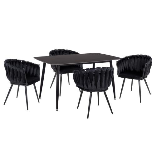 ΣΕΤ ΤΡΑΠΕΖΑΡΙΑΣ 5ΤΜΧ RAVEN HM12116.03 ΚΕΡΑΜΙΚΟ TOP ΜΑΥΡΟ ΜΑΡΜΑΡΟ--ΜΑΥΡΟ ΒΕΛΟΥΔΟ