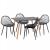 ΣΕΤ ΤΡΑΠΕΖΑΡΙΑΣ 5ΤΜΧ LIO HM21175 MDF TOP & ΠΟΛΥΠΡΟΠΥΛΕΝΙΟ ΣΕ ΜΑΥΡΟ