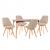 ΣΕΤ ΤΡΑΠΕΖΑΡΙΑΣ 5ΤΜΧ VEGAS HM21180 MDF TOP ΣΕ ΦΥΣΙΚΟ--ΥΦΑΣΜΑ ΜΠΕΖ
