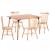 ΣΕΤ ΤΡΑΠΕΖΑΡΙΑΣ 5ΤΜΧ LUCIEN HM21183 MDF TOP & ΞΥΛΟ ΟΞΙΑΣ ΣΕ ΦΥΣΙΚΟ ΧΡΩΜΑ