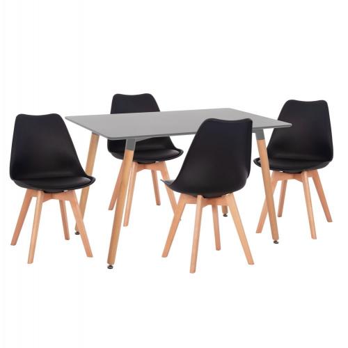 ΣΕΤ ΤΡΑΠΕΖΑΡΙΑΣ 5ΤΜΧ VEGAS HM21185 MDF TOP ΣΕ ΑΝΟΙΧΤΟ ΓΚΡΙ--ΠΟΔΙΑ ΟΞΙΑΣ