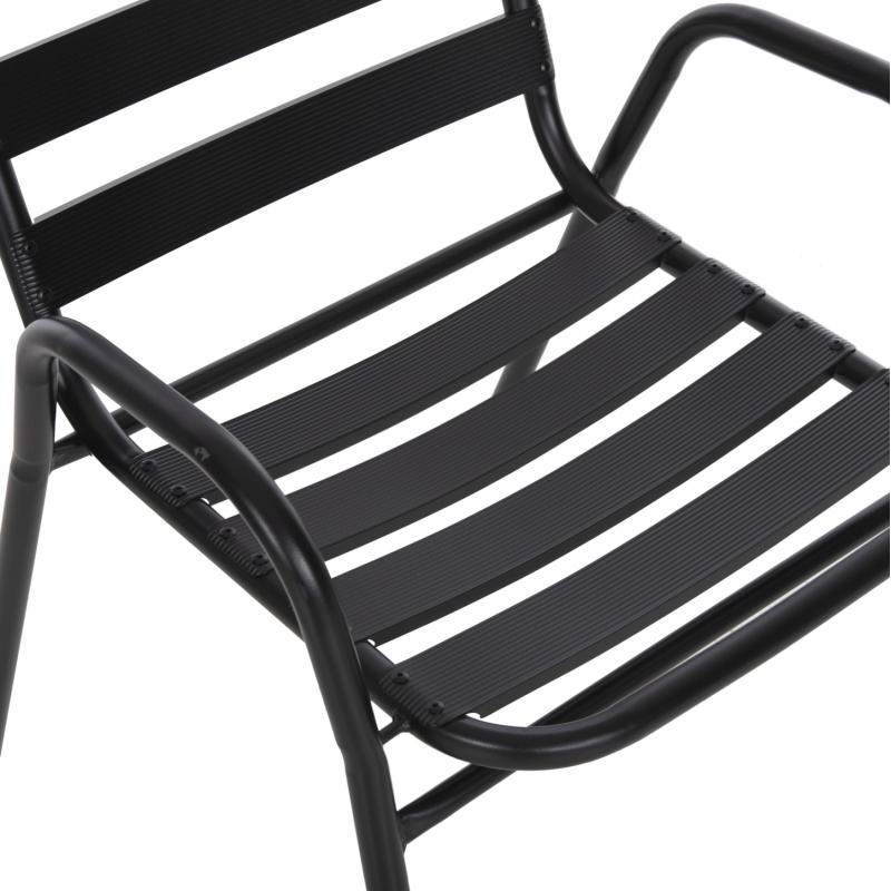 ΣΕΤ ΤΡΑΠΕΖΑΡΙΑΣ 5ΤΜΧ ADAM HM21219.01 ΚΑΡΕΚΛΕΣ ΜΕΤΑΛΛΙΚΕΣ & ΤΡΑΠΕΖΙ 110x60 ΜΑΥΡΟ