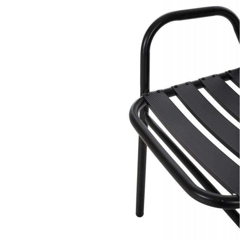 ΣΕΤ ΤΡΑΠΕΖΑΡΙΑΣ 5ΤΜΧ ADAM HM21219.01 ΚΑΡΕΚΛΕΣ ΜΕΤΑΛΛΙΚΕΣ & ΤΡΑΠΕΖΙ 110x60 ΜΑΥΡΟ