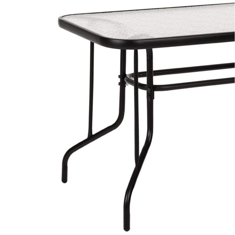 ΣΕΤ ΤΡΑΠΕΖΑΡΙΑΣ 5ΤΜΧ ADAM HM21219.01 ΚΑΡΕΚΛΕΣ ΜΕΤΑΛΛΙΚΕΣ & ΤΡΑΠΕΖΙ 110x60 ΜΑΥΡΟ