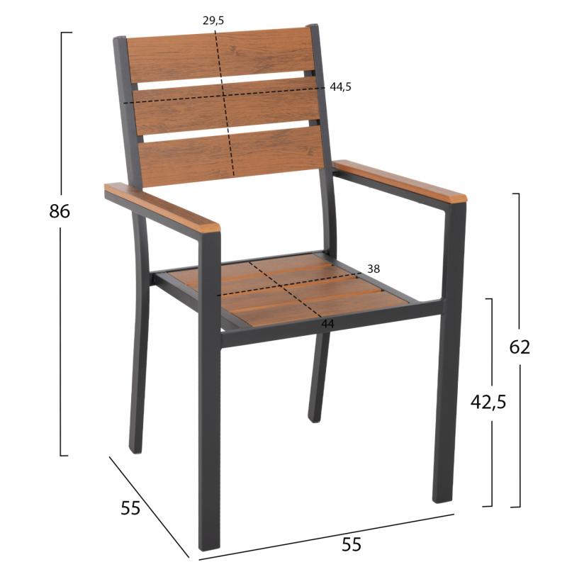 ΣΕΤ ΤΡΑΠΕΖΑΡΙΑΣ 7ΤΜΧ SAGA HM10814 ΑΛΟΥΜΙΝΙΟ ΣΕ ΓΚΡΙ--POLYWOOD ΣΕΤ ΤΡΑΠΕΖΑΡΙΑΣ 7ΤΜΧ SAGA HM10814 ΑΛΟΥΜΙΝΙΟ ΣΕ ΓΚΡΙ--POLYWOOD