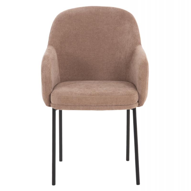ΣΕΤ ΤΡΑΠΕΖΑΡΙΑΣ 7ΤΜΧ MANIDO HM10949.03 MDF TOP--ΥΦΑΣΜΑ TAUPE & ΜΕΤΑΛΛΟ ΜΑΥΡΟ