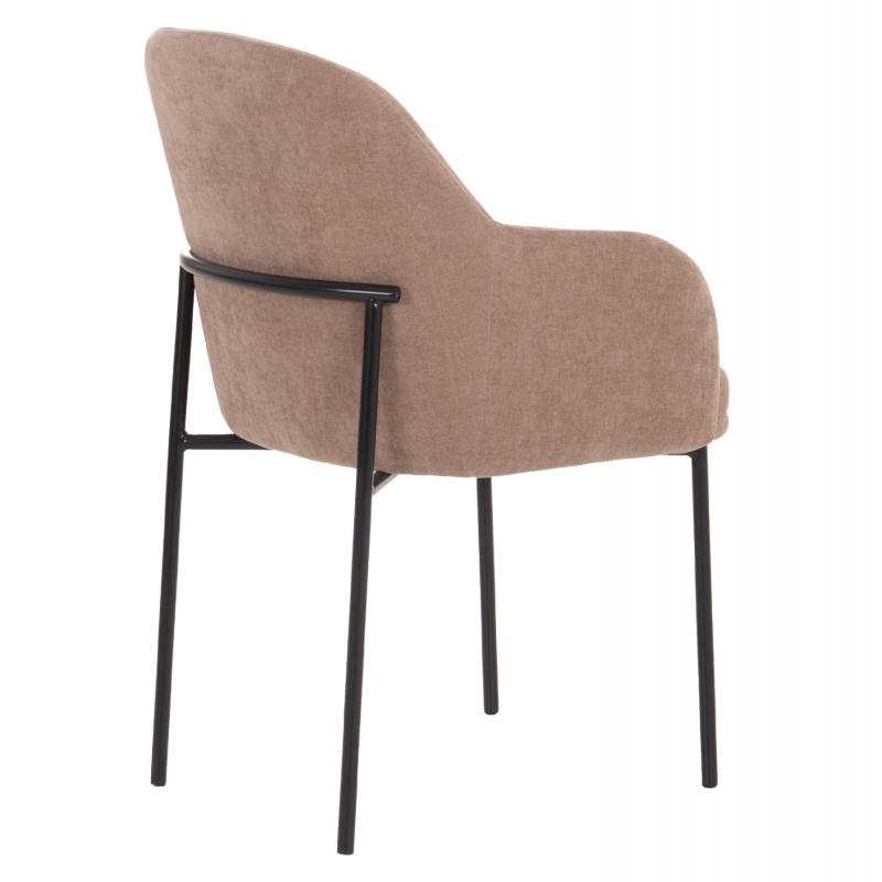 ΣΕΤ ΤΡΑΠΕΖΑΡΙΑΣ 7ΤΜΧ MANIDO HM10949.03 MDF TOP--ΥΦΑΣΜΑ TAUPE & ΜΕΤΑΛΛΟ ΜΑΥΡΟ