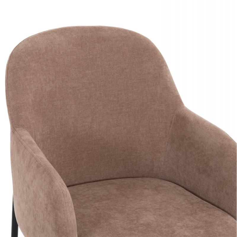 ΣΕΤ ΤΡΑΠΕΖΑΡΙΑΣ 7ΤΜΧ MANIDO HM10949.03 MDF TOP--ΥΦΑΣΜΑ TAUPE & ΜΕΤΑΛΛΟ ΜΑΥΡΟ