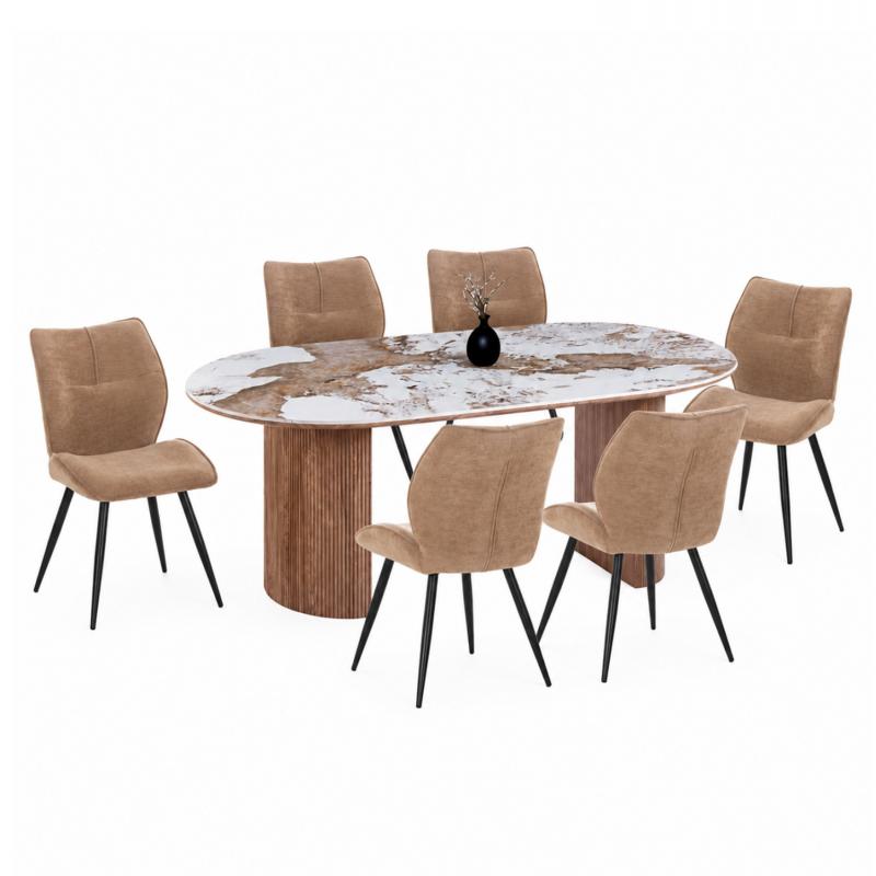 ΣΕΤ ΤΡΑΠΕΖΑΡΙΑΣ 7ΤΜΧ MARBLEX HM11394.03 ΚΕΡΑΜΙΚΟ TOP PANDORA--ΚΑΡΕΚΛΕΣ ΥΦΑΣΜΑ TAUPE ΣΕΤ ΤΡΑΠΕΖΑΡΙΑΣ 7ΤΜΧ MARBLEX HM11394.03 ΚΕΡΑΜΙΚΟ TOP PANDORA--ΚΑΡΕΚΛΕΣ ΥΦΑΣΜΑ TAUPE