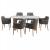 ΣΕΤ ΤΡΑΠΕΖΑΡΙΑΣ 7ΤΜΧ MELLOW HM21360 ΚΕΡΑΜΙΚΟ TOP/MDF ΠΟΔΙΑ--PU ΓΚΡΙ/ΜΕΤΑΛ.ΠΟΔΙΑ