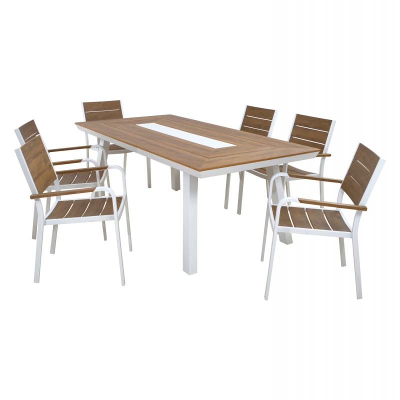 ΣΕΤ ΤΡΑΠΕΖΑΡΙΑΣ TABER HM10738.01 ΤΡΑΠΕΖΙ & 6 ΠΟΛΥΘΡΟΝΕΣ-ΑΛΟΥΜΙΝΙΟ & POLYWOOD-ΛΕΥΚΟ ΣΕΤ ΤΡΑΠΕΖΑΡΙΑΣ TABER HM10738.01 ΤΡΑΠΕΖΙ & 6 ΠΟΛΥΘΡΟΝΕΣ-ΑΛΟΥΜΙΝΙΟ & POLYWOOD-ΛΕΥΚΟ