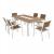 ΣΕΤ ΤΡΑΠΕΖΑΡΙΑΣ TABER HM10738.01 ΤΡΑΠΕΖΙ & 6 ΠΟΛΥΘΡΟΝΕΣ-ΑΛΟΥΜΙΝΙΟ & POLYWOOD-ΛΕΥΚΟ