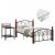 ΣΕΤ ΥΠΝΟΔΩΜΑΤΙΟΥ ΜΕ ΣΤΡΩΜΑ 3ΤΜΧ HM11217 RUBBERWOOD-ΜΕΤΑΛΛΟ