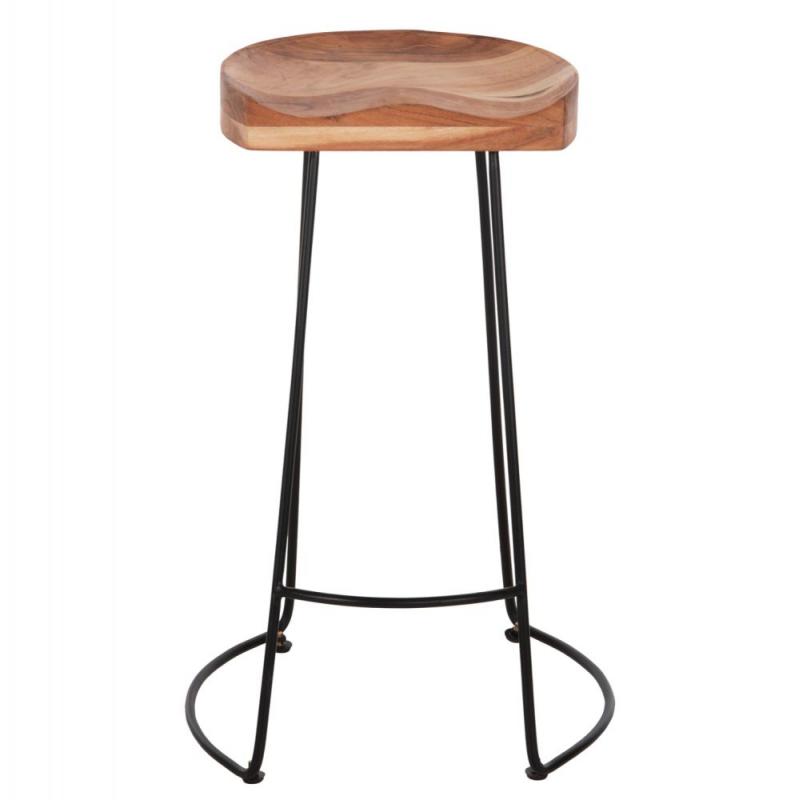 ΣΚΑΜΠΟ BAR ELEANOR HM8363.11 ΜΑΣΙΦ ΞΥΛΟ ΑΚΑΚΙΑΣ-ΜΕΤΑΛΛΟ 50x43x78Υεκ.