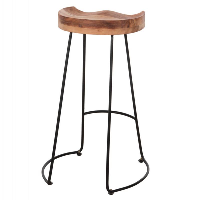 ΣΚΑΜΠΟ BAR ELEANOR HM8363.11 ΜΑΣΙΦ ΞΥΛΟ ΑΚΑΚΙΑΣ-ΜΕΤΑΛΛΟ 50x43x78Υεκ.