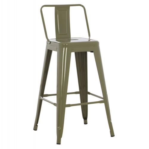ΣΚΑΜΠΟ ΜΠΑΡ ΜΕΣΑΙΟΥ ΥΨΟΥΣ ΜΕΤΑΛΛΙΚΟ MELITA-PRO HM8574.41 ΛΕΥΚΟ ΜΑΤ 43x43x88Υεκ.