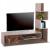 ΣΥΝΘΕΤΟ ΤΗΛΕΟΡΑΣΗΣ EDELIE HM8908.14 ΜΕΛΑΜΙΝΗ ΓΚΡΙ STONE TEXTURE-ΦΥΣΙΚΟ 150x29,5x120Υεκ.