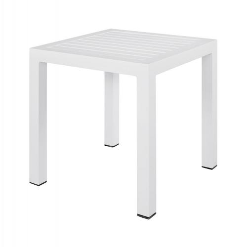 ΤΡΑΠΕΖΙ ΑΛΟΥΜΙΝΙΟΥ QIANA HM5402.01 ΛΕΥΚΟ 45x45x45,5Υ εκ.