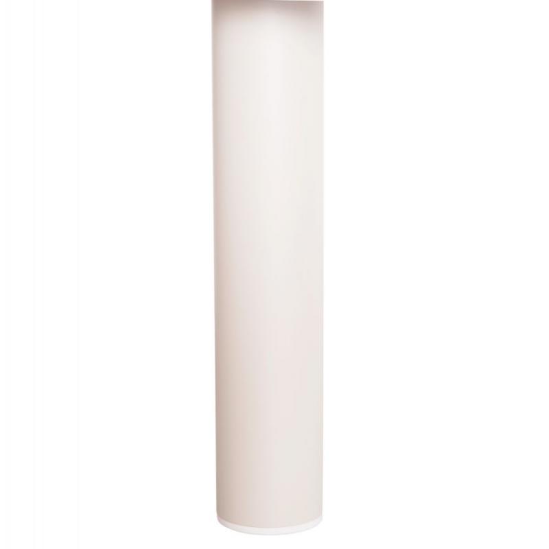 ΤΡΑΠΕΖΙ ΑΛΟΥΜΙΝΙΟΥ DOSUN HM6201.02 ΚΡΕΜ ΣΚΕΛΕΤΟΣ-3D PRINT ΓΥΑΛΙ-ΚΕΡΑΜΙΚΟ LOOK Φ120εκ