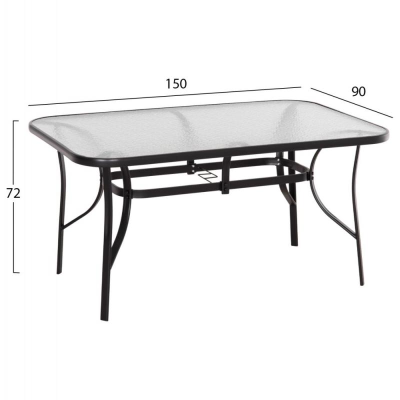 ΤΡΑΠΕΖΙ BRUNO 150X90Χ72Υεκ. ΜΕΤΑΛΛΙΚΟ ΜΑΥΡΟ ΜΕ ΓΥΑΛΙΝΗ ΕΠΙΦΑΝΕΙΑ HM5145.03 ΤΡΑΠΕΖΙ BRUNO 150X90Χ72Υεκ. ΜΕΤΑΛΛΙΚΟ ΜΑΥΡΟ ΜΕ ΓΥΑΛΙΝΗ ΕΠΙΦΑΝΕΙΑ HM5145.03
