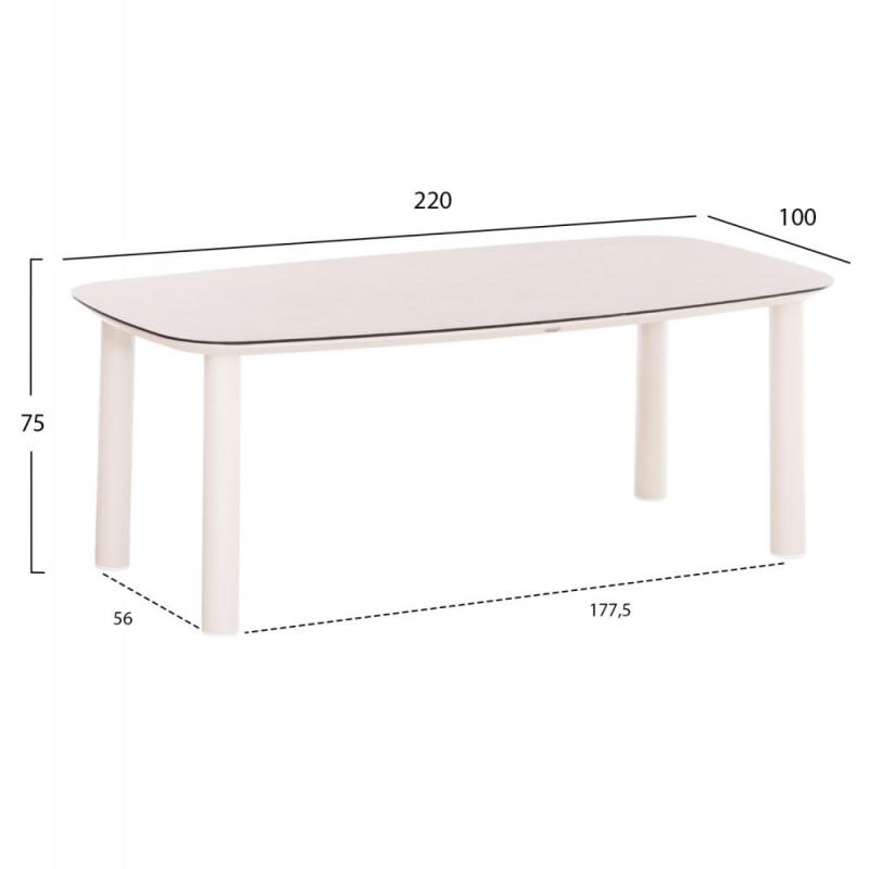 ΤΡΑΠΕΖΙ DOSUN HM6202.02 ΚΡΕΜ ΑΛΟΥΜΙΝΙΟ-3D PRINT ΓΥΑΛΙ ΚΕΡΑΜΙΚΟ LOOK 220x100x75Υεκ ΤΡΑΠΕΖΙ DOSUN HM6202.02 ΚΡΕΜ ΑΛΟΥΜΙΝΙΟ-3D PRINT ΓΥΑΛΙ ΚΕΡΑΜΙΚΟ LOOK 220x100x75Υεκ