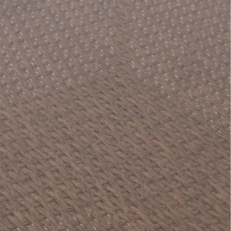 ΤΡΑΠΕΖΙ ΜΕΤΑΛΛΙΚΟ MILITARY RATTAN ΜΠΕΖ ΚΑΦΕ HM5141.32 120x70x75Υ εκ.
