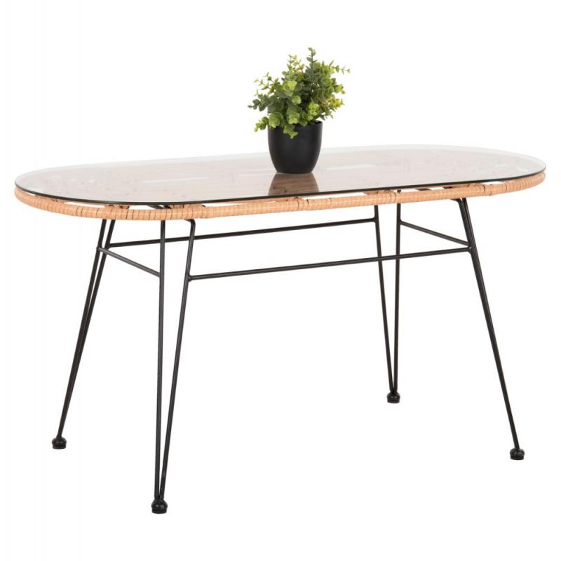 ΤΡΑΠΕΖΙ ΟΒΑΛ ΧΑΜΗΛΟ ALLEGRA HM5695.11 ΜΠΕΖ WICKER-ΜΑΥΡΟ ΜΕΤΑΛΛΟ 100x45x51,5Υεκ. ΤΡΑΠΕΖΙ ΟΒΑΛ ΧΑΜΗΛΟ ALLEGRA HM5695.11 ΜΠΕΖ WICKER-ΜΑΥΡΟ ΜΕΤΑΛΛΟ 100x45x51,5Υεκ.