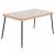 ΤΡΑΠΕΖΙ ΟΡΘΟΓΩΝΙΟ ALLEGRA HM5537.11 ΜΕΤΑΛ.ΜΑΥΡΟ-P.E. RATTAN ΦΥΣΙΚΟ 139,5x79,5x73Υεκ.