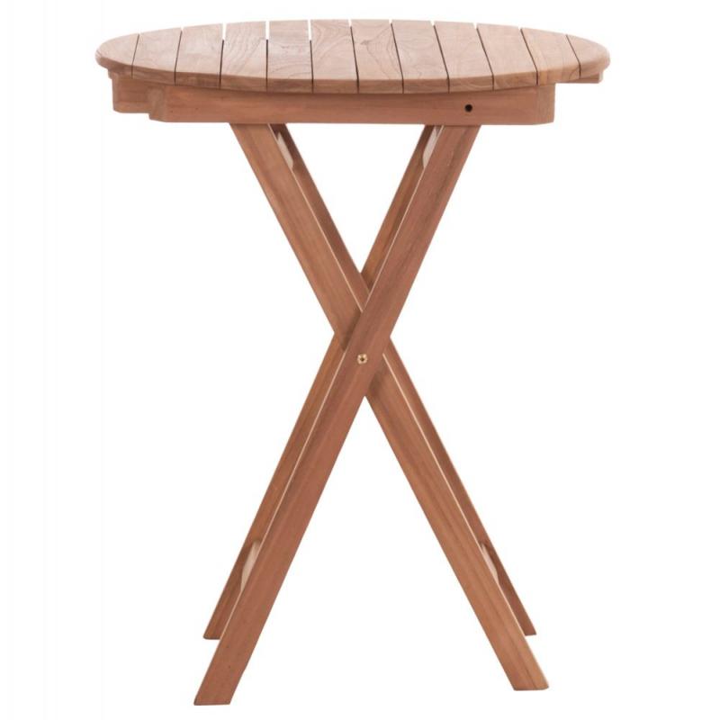 ΤΡΑΠΕΖΙ ΣΚΗΝΟΘΕΤΗ ΣΤΡΟΓΓΥΛΟ HEIDEL HM18120 ΞΥΛΟ TEAK--ΦΥΣΙΚΟ Φ60x75Υεκ.