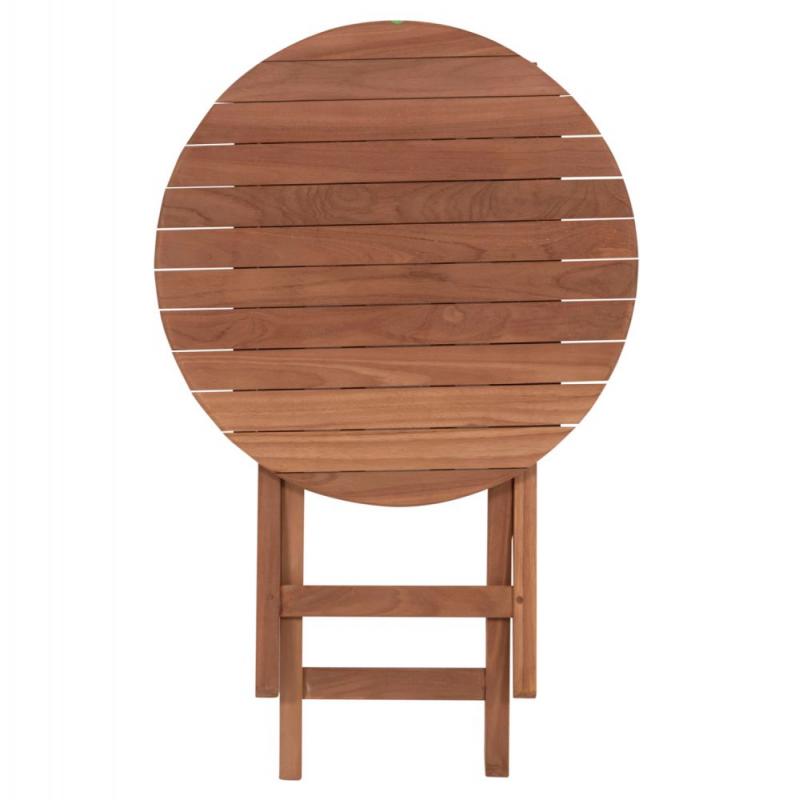 ΤΡΑΠΕΖΙ ΣΚΗΝΟΘΕΤΗ ΣΤΡΟΓΓΥΛΟ HEIDEL HM18120 ΞΥΛΟ TEAK--ΦΥΣΙΚΟ Φ60x75Υεκ.