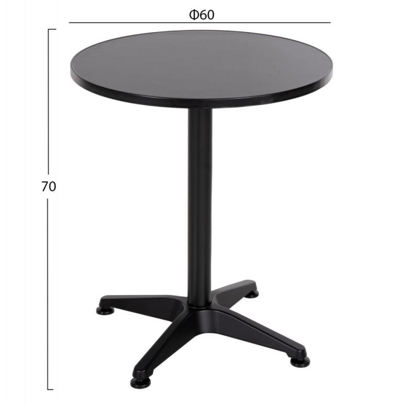 ΤΡΑΠΕΖΙ ΣΤΡΟΓΓΥΛΟ GOSS HM5974.01 ΑΛΟΥΜΙΝΙΟ ΜΑΥΡΟ Φ60x70Υεκ. ΤΡΑΠΕΖΙ ΣΤΡΟΓΓΥΛΟ GOSS HM5974.01 ΑΛΟΥΜΙΝΙΟ ΜΑΥΡΟ Φ60x70Υεκ.
