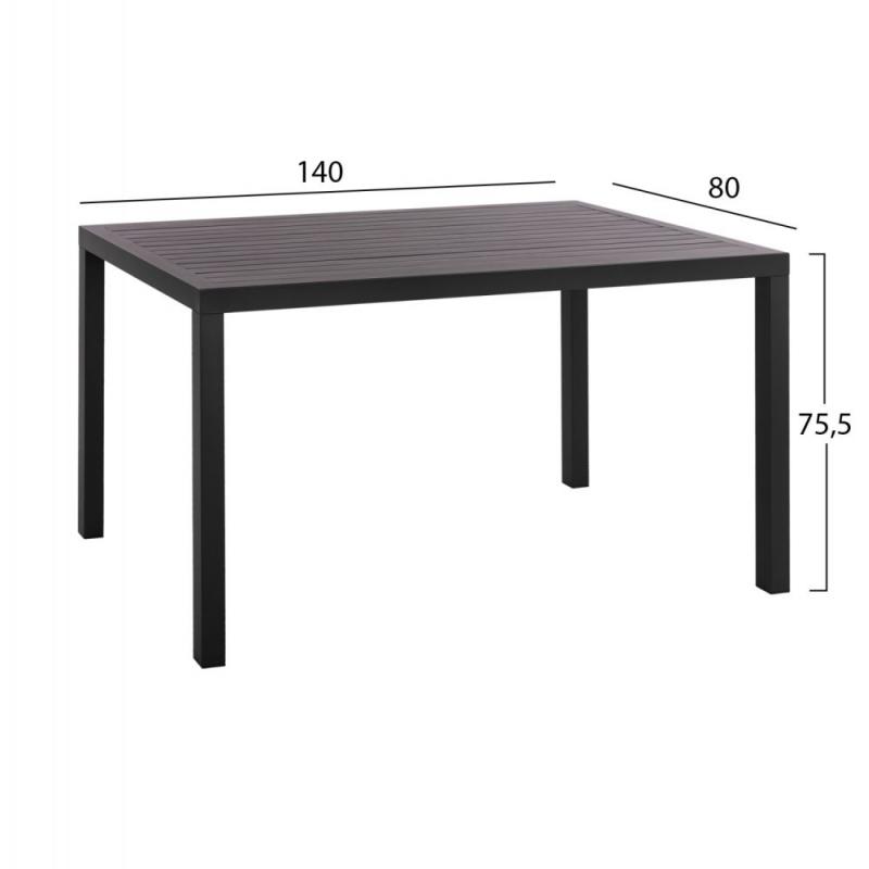 ΤΡΑΠΕΖΙ ΤΡΑΠΕΖΑΡΙΑΣ ΑΛΟΥΜΙΝΙΟΥ SAHIRA HM5571.02 ΑΝΘΡΑΚΙ 140Χ80X75,5Υεκ. ΤΡΑΠΕΖΙ ΤΡΑΠΕΖΑΡΙΑΣ ΑΛΟΥΜΙΝΙΟΥ SAHIRA HM5571.02 ΑΝΘΡΑΚΙ 140Χ80X75,5Υεκ.