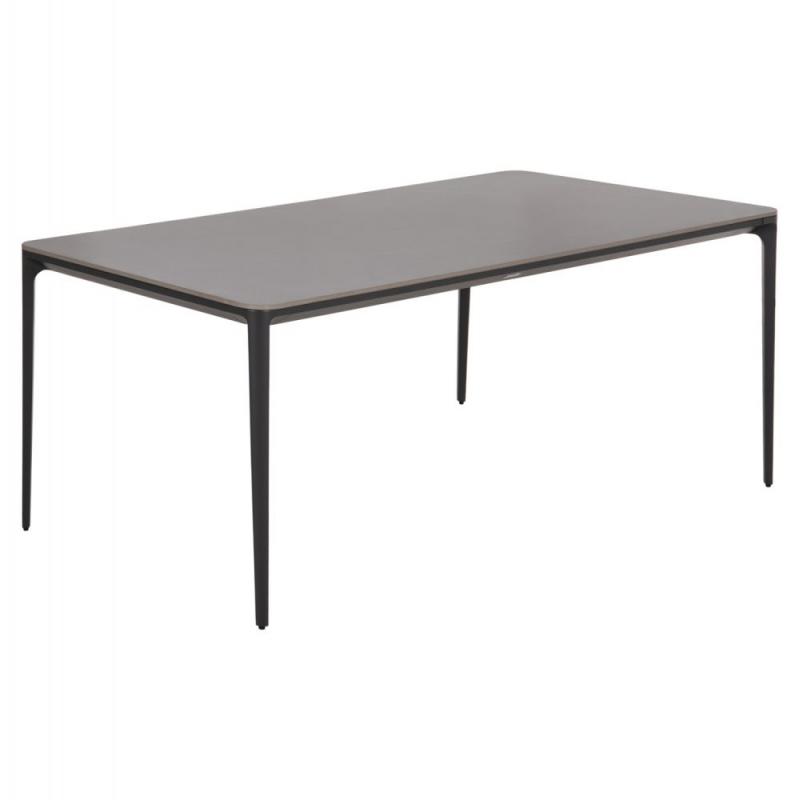 ΤΡΑΠΕΖΙ ΤΡΑΠΕΖΑΡΙΑΣ STAD HM6557.01 ΓΚΡΙ ΑΛΟΥΜΙΝΙΟ & SINTERED STONE TOP 180x90x74Υεκ