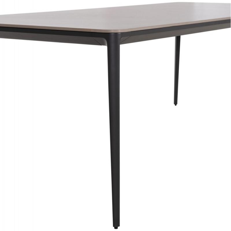ΤΡΑΠΕΖΙ ΤΡΑΠΕΖΑΡΙΑΣ STAD HM6557.01 ΓΚΡΙ ΑΛΟΥΜΙΝΙΟ & SINTERED STONE TOP 180x90x74Υεκ