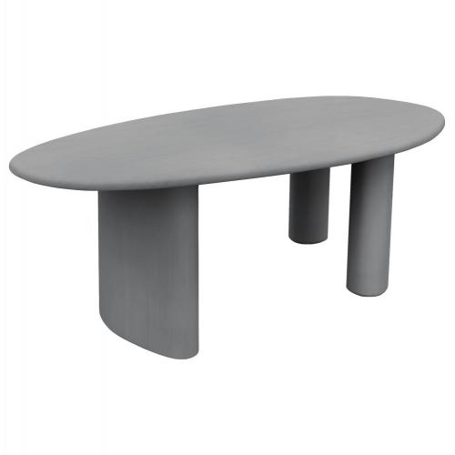 ΤΡΑΠΕΖΙ ΤΡΑΠΕΖΑΡΙΑΣ ΟΒΑΛ VOLPE HM6599.01 ΓΚΡΙ FIBER CEMENT 240x100x75Υεκ