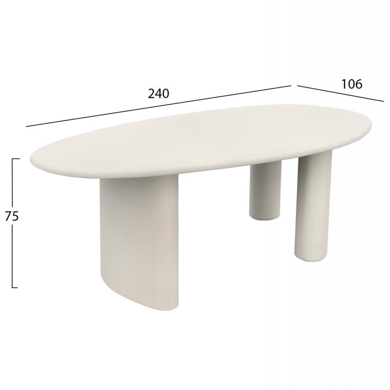 ΤΡΑΠΕΖΙ ΤΡΑΠΕΖΑΡΙΑΣ FIBER CEMENT ΟΒΑΛ VOLPE HM6599.02 ΜΠΕΖ 240x100x75Υεκ ΤΡΑΠΕΖΙ ΤΡΑΠΕΖΑΡΙΑΣ FIBER CEMENT ΟΒΑΛ VOLPE HM6599.02 ΜΠΕΖ 240x100x75Υεκ