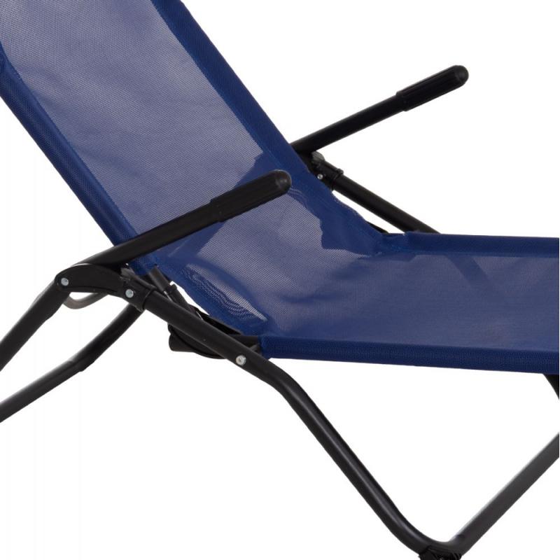 ΞΑΠΛΩΣΤΡΑ ΚΟΥΝΙΣΤΗ SWINGSAND HM6553.05 ΜΠΛΕ TEXTILENE--ΜΑΥΡΟ ΜΕΤΑΛΛΟ 143x60x94Υεκ