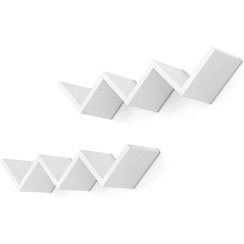 Ραφιέρα βιβλίων Πάρης 71,5 x 15 x 13,5 cm σετ 2 τεμαχίων LWS67W