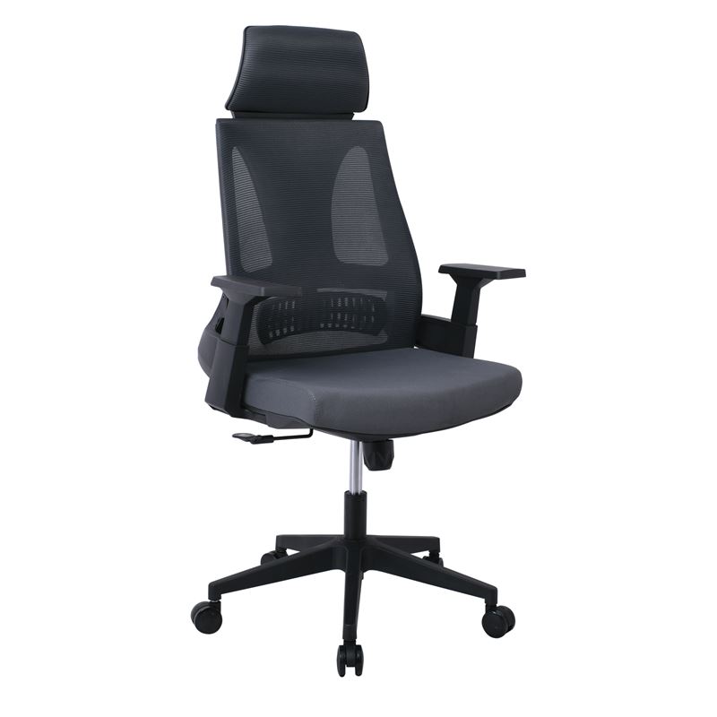 BF8750 Πολυθρόνα Γραφείου Διευθυντή, Mesh Γκρι, Ύφασμα Γκρι BF8750 Πολυθρόνα Γραφείου Διευθυντή, Mesh Γκρι, Ύφασμα Γκρι