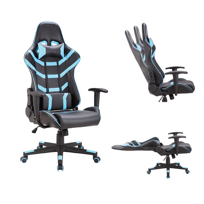 BF9050 Gaming Πολυθρόνα Γραφείου, Ανάκλιση Πλάτης έως 90°, Pu Μαύρο - Μπλε BF9050 Gaming Πολυθρόνα Γραφείου, Ανάκλιση Πλάτης έως 90°, Pu Μαύρο - Μπλε