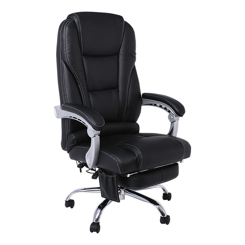 BF8550 Massage Relax Πολυθρόνα Γραφείου Διευθυντή, Βάση Χρώμιο με Υποπόδιο, Pu Μαύρο BF8550 Massage Relax Πολυθρόνα Γραφείου Διευθυντή, Βάση Χρώμιο με Υποπόδιο, Pu Μαύρο