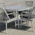 CENTRAL Set Τραπεζαρία Κήπου ALU & Rope Grey-Μαξιλ.Ανθρακί: Τραπέζι Φ100cm + 4 Πολυθρόνες